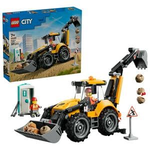 Lego City Yellow Backhoe Loader Tractor Toy 60480