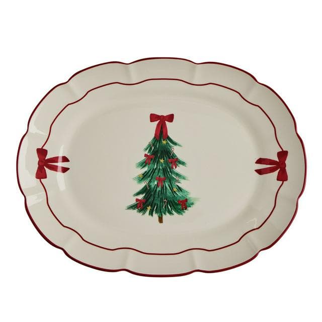 Sainsbury's Home Bows & Tree Christmas Platter - gallery image 1