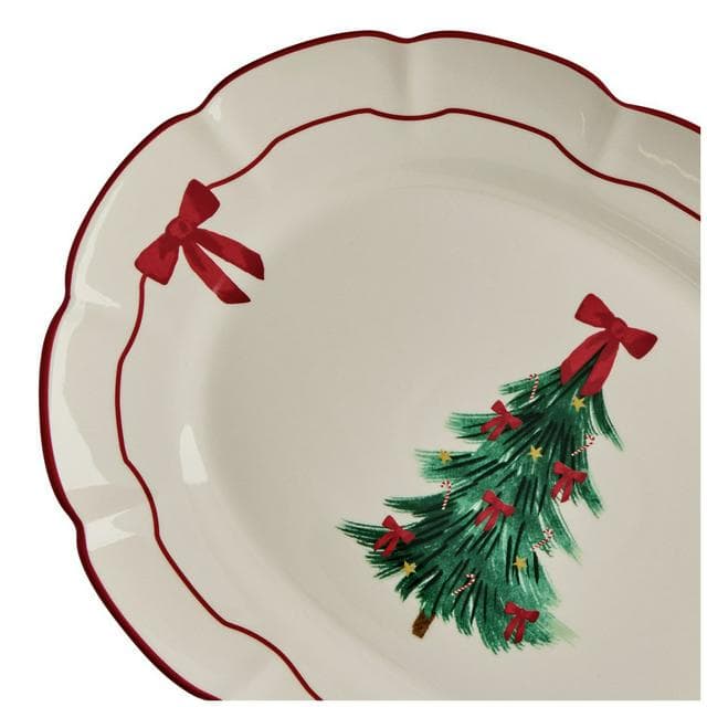 Sainsbury's Home Bows & Tree Christmas Platter - gallery image 2