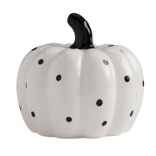 Sainsbury's Home Polka Dot Ceramic Pumpkin Hanging Decoration - gallery image 1