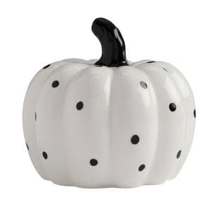 Sainsbury's Home Polka Dot Ceramic Pumpkin Hanging Decoration