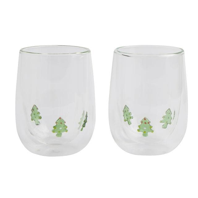 Sainsbury's Home Pack of 2 Christmas Tree Icon Glass - gallery image 1