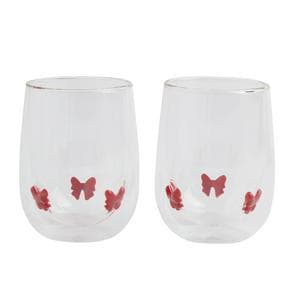 Sainsbury's Home Pack of 2 Bow Icon Glass