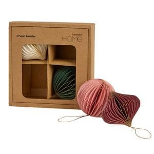 Sainsbury's Home Pack of 4 Paper Baubles