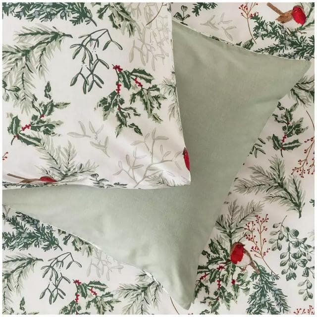 Sainsbury's Home Cotton Christmas Robin Bedding Set - gallery image 3
