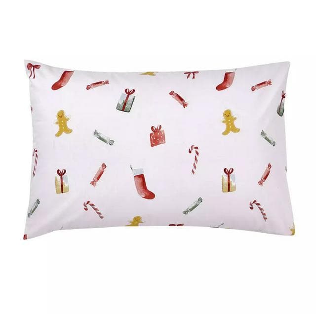 Sainsbury's Home Christmas Icons Pillowcase - White - gallery image 3
