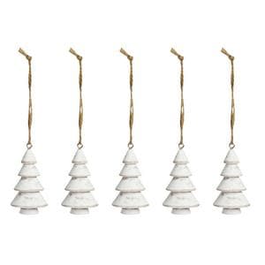 Sainsbury's Home Pack of 5 Wooden Trees - White
