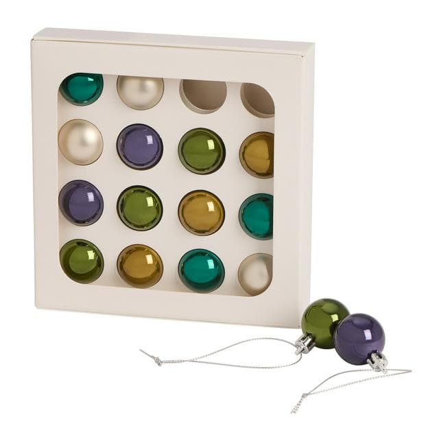 Sainsbury's Home Pack of 16 Mini Shatterproofs Hanging Decoration - 3cm - gallery image 1