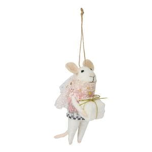 Sainsbury's Home Mouse in Jumper With Present Hanging Decoration