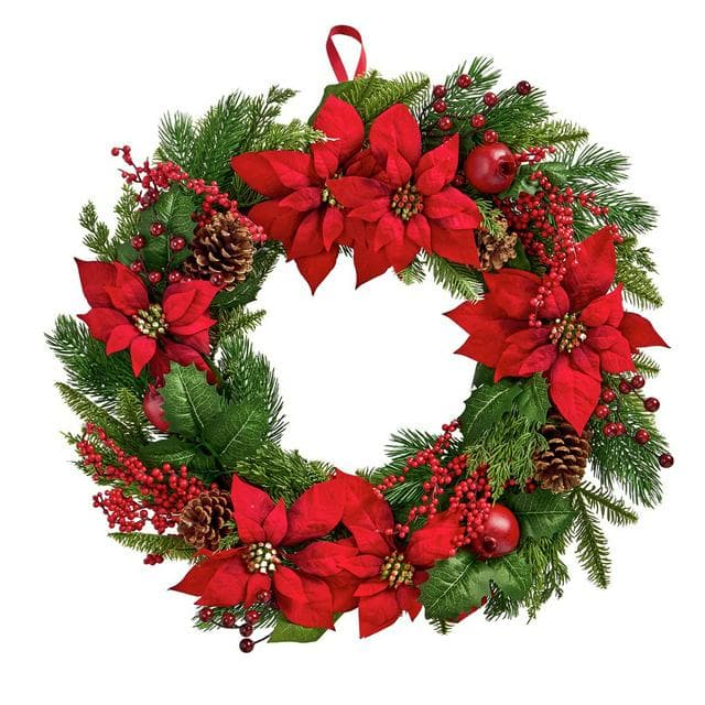 SAL Gifting XL Poinsettia Wreath - gallery image 2