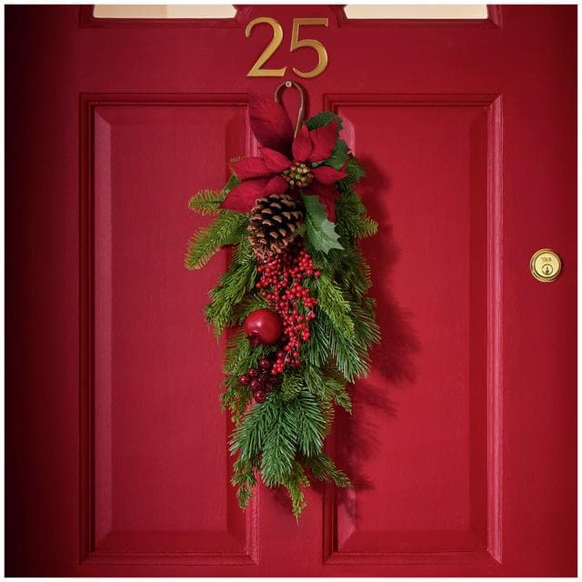 SAL Gifting Poinsettia Teardrop Decoration - gallery image 1