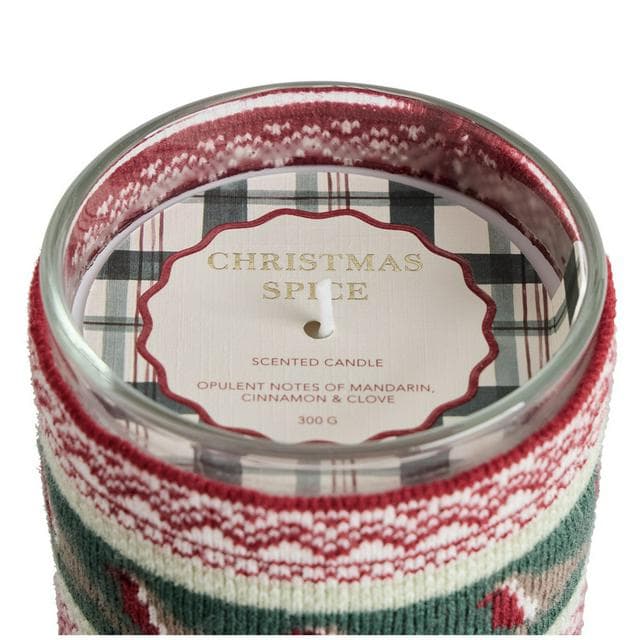 Sainsbury's Home Christmas Spice Candle With Robin Jumper - gallery image 3