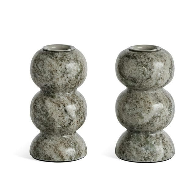 Habitat marble candle holders - Set of 2 - gallery image 1
