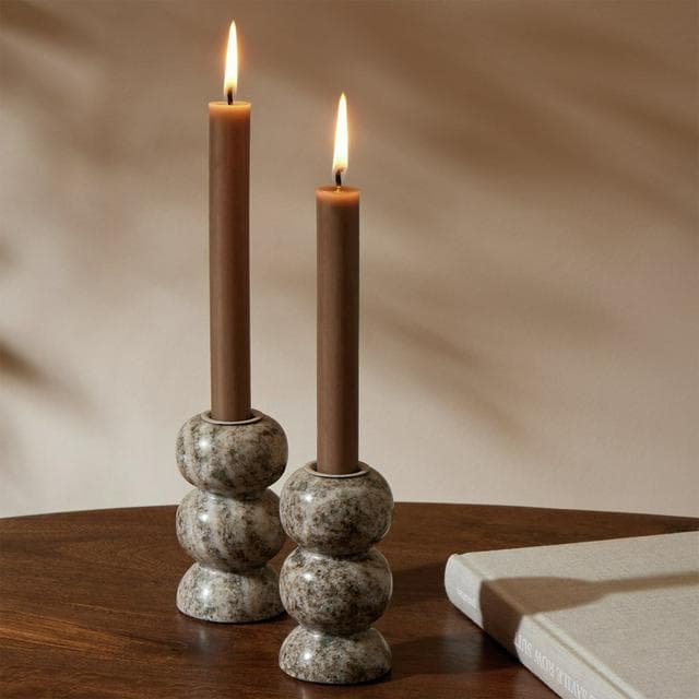 Habitat marble candle holders - Set of 2 - gallery image 2
