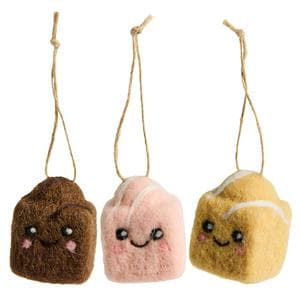 Sainsbury's Home Set of 3 Felt Cakes Hanging Decoration