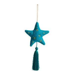 Sainsbury's Home Oversized Tassle Star - Blue