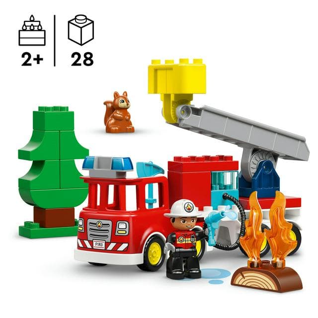 Lego Duplo Fire Engine With Hose & Firefighter 10473 - gallery image 2