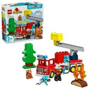 Lego Duplo Fire Engine With Hose & Firefighter 10473