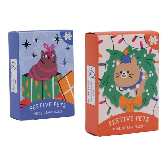 Professor Puzzle Festive Pets Mini Jigsaw Puzzle Assortment - gallery image 1