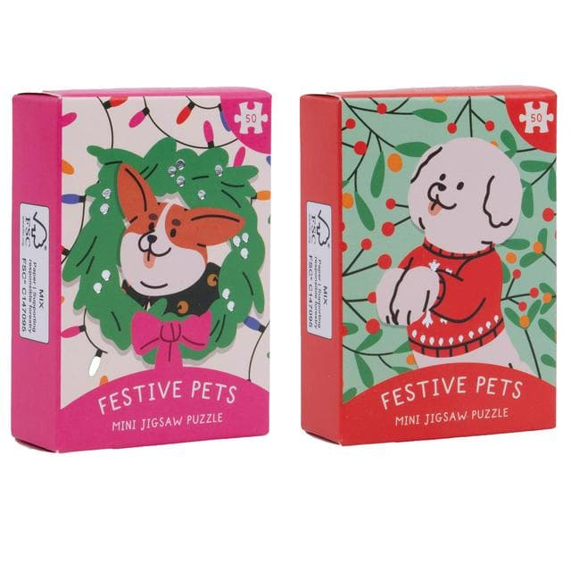 Professor Puzzle Festive Pets Mini Jigsaw Puzzle Assortment - gallery image 3