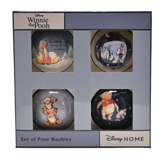 Disney Pack of 4 Winnie The Pooh Baubles - gallery image 1