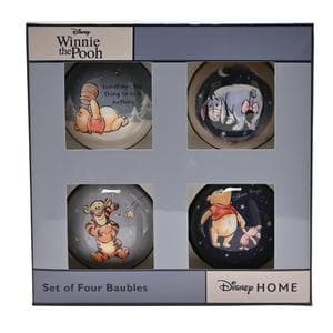 Disney Pack of 4 Winnie The Pooh Baubles