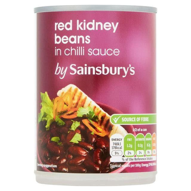 Sainsbury's Red Kidney Beans in Chilli Sauce 400g - gallery image 1