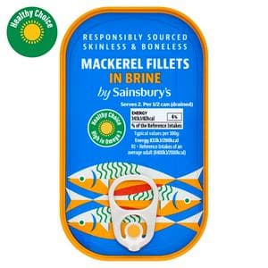 Sainsbury's 82g Brine Mackerel Fillets