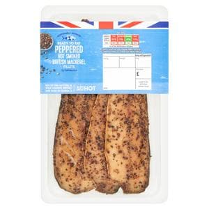 Sainsbury's (Approx. 230g) Ready to Eat British Hot Smoked Peppered Mackerel Fillets