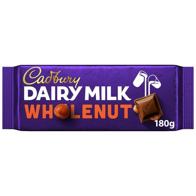 Cadbury Dairy Milk Whole Nut Chocolate Bar 180g - gallery image 1