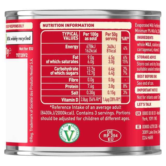 Carnation Evaporated Milk Tin 170g - gallery image 2
