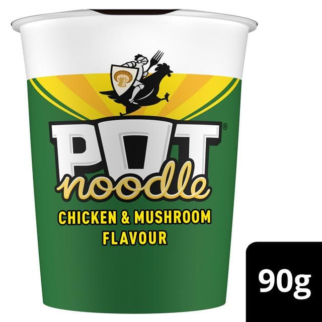 Pot Noodle 90g Chicken & Mushroom Instant Noodles - gallery image 1