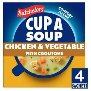Batchelors Cup a Soup, Chicken & Vegetable with Croutons x4 110g