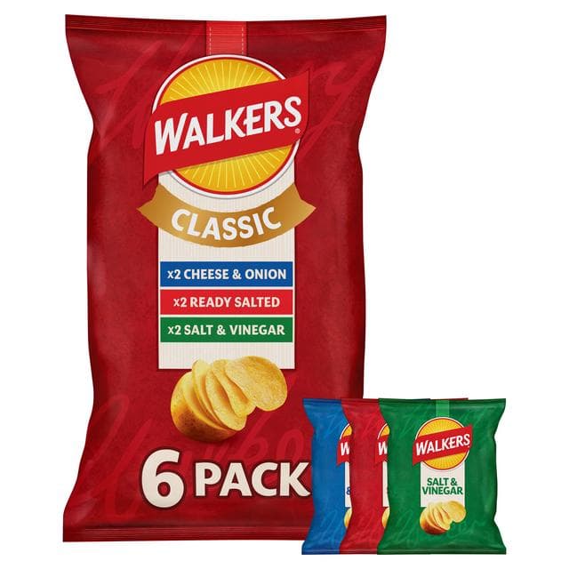 Walkers Classic Variety Multipack Crisps 6x25g - gallery image 2