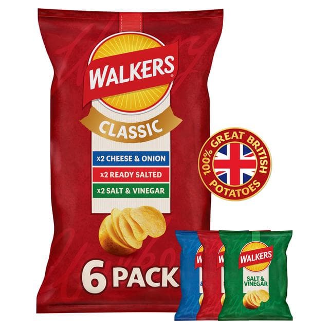Walkers Classic Variety Multipack Crisps 6x25g - gallery image 3