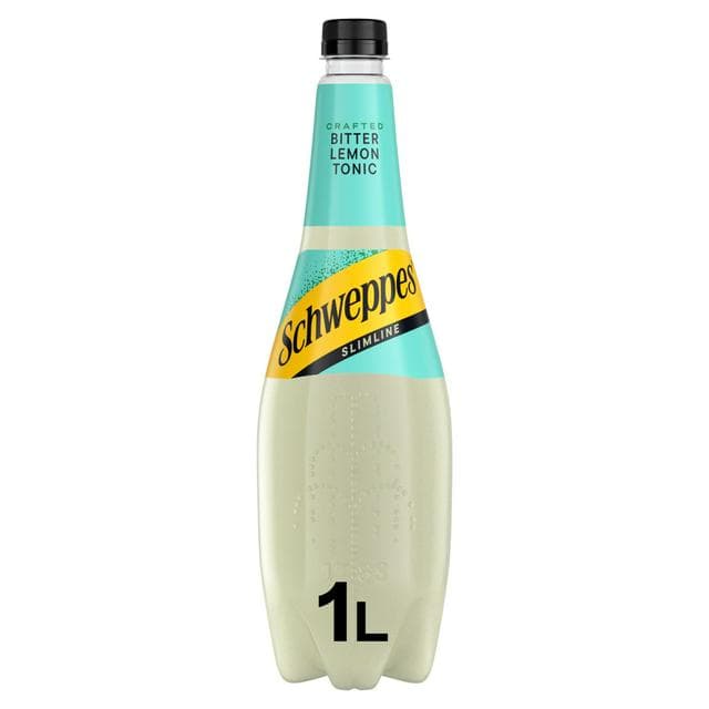 Schweppes Slimline Bitter Lemon 1L - gallery image 1