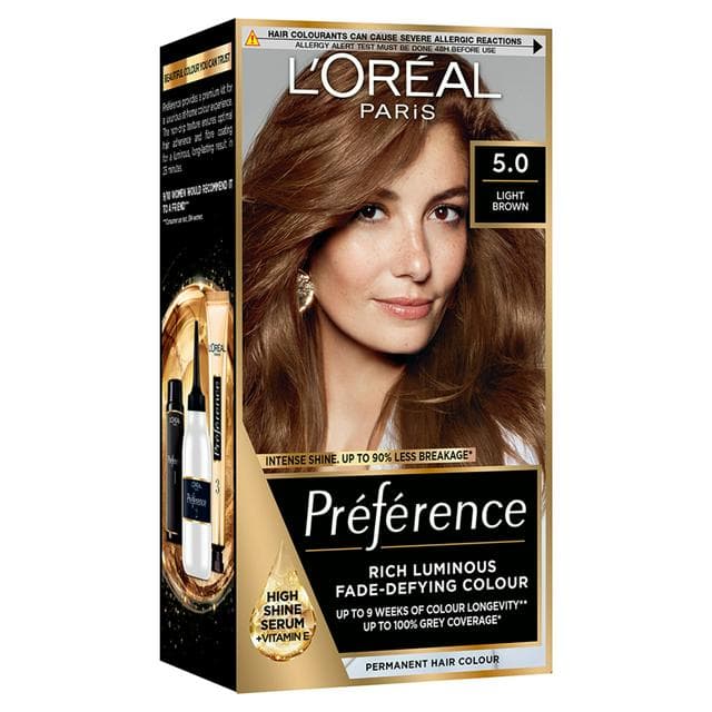 L'Oreal Paris Preference Permanent Hair Dye Bruges Light Brown 5.0 - gallery image 1