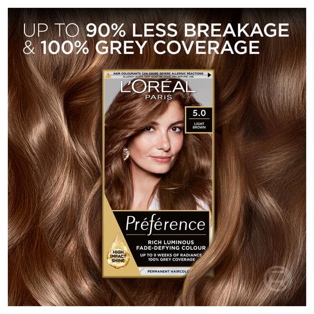 L'Oreal Paris Preference Permanent Hair Dye Bruges Light Brown 5.0 - gallery image 3