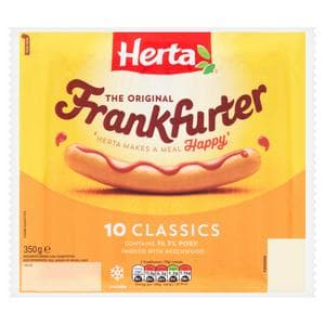 Herta Frankfurter Hot Dogs x10 350g