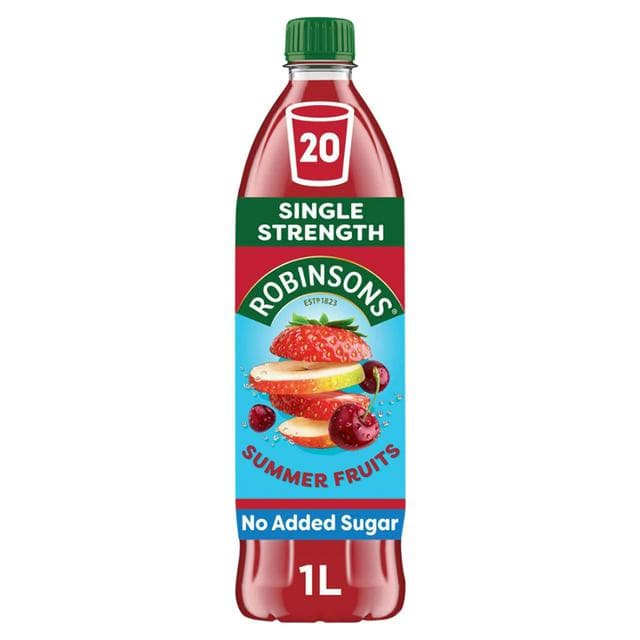 Robinsons Summer Fruits Squash No Added Sugar 1L - gallery image 1