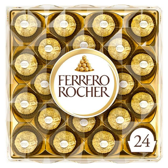 Ferrero Rocher Milk Chocolate & Hazelnut Pralines Gift Box 24 Pieces 300g - gallery image 1