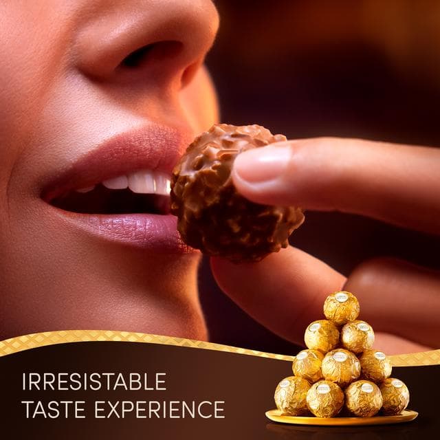 Ferrero Rocher Milk Chocolate & Hazelnut Pralines Gift Box 24 Pieces 300g - gallery image 3