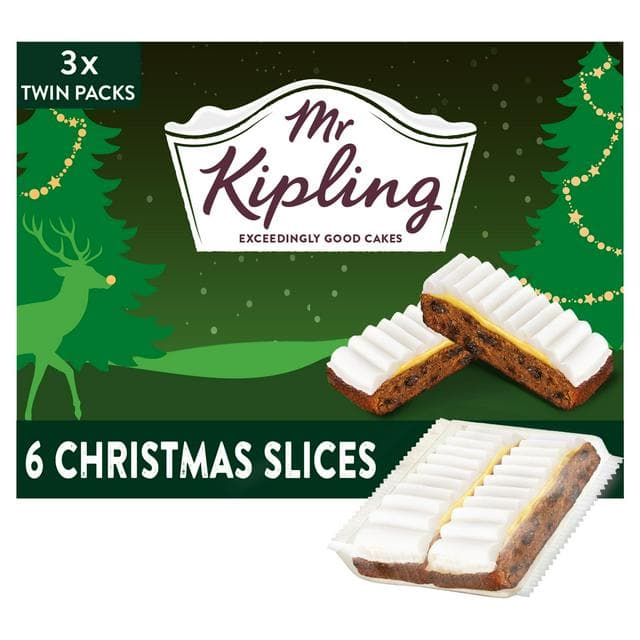 Mr Kipling 6 x Christmas Fruit Cake Slices - gallery image 1