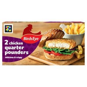 Birds Eye 2 x Chicken Quarter Pounders Burgers 227g