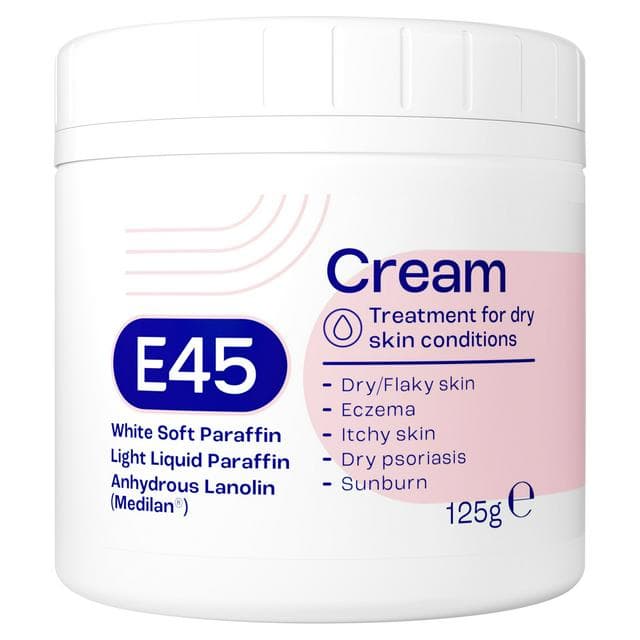 E45 Moisturiser Body Cream for Dry Skin & Eczema 125g - gallery image 1