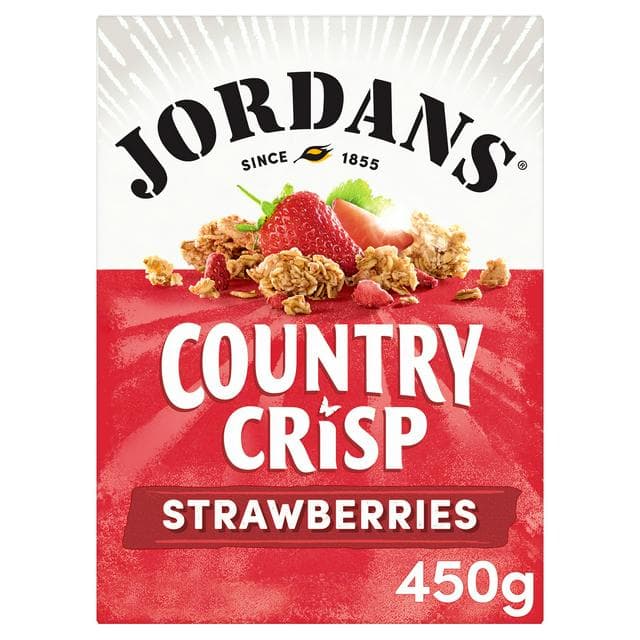 Jordans Country Crisp Sun Ripe Strawberry Breakfast Cereal 450g - gallery image 1