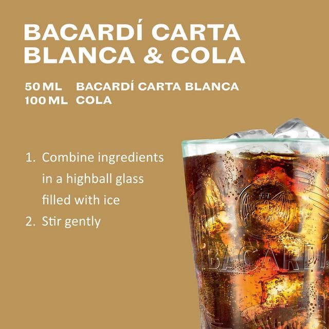 Bacardi Carta Blanca Superior White Rum 100cl - gallery image 3
