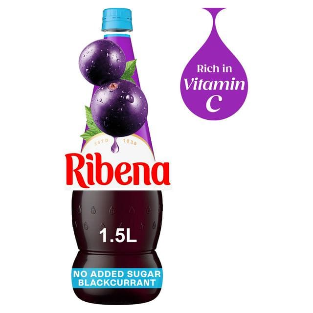 Ribena Blackcurrant Squash No Added Sugar 1.5L - gallery image 1