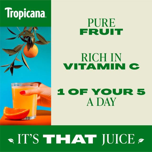 Tropicana Original Orange with Bits Fruit Juice 900ml - gallery image 2