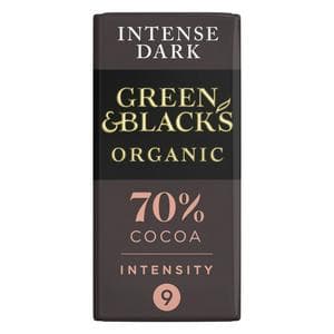 Green & Black's 90g Organic 70% Dark Chocolate Bar